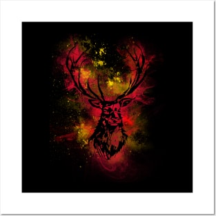 Abstract Deer Posters and Art